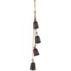 imageDeco 79 Rustic Metal Cowbell Decorative Bells 5quot 4quot 3quotH SilverBlack