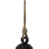 imageDeco 79 Rustic Metal Cowbell Decorative Bells 5quot 4quot 3quotH SilverBlack