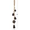 imageDeco 79 Rustic Metal Cowbell Decorative Bells 5quot 4quot 3quotH SilverBlack