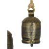 imageDeco 79 Rustic Metal Cowbell Decorative Bells 5quot 4quot 3quotH SilverBronze