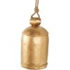 imageDeco 79 Rustic Metal Cowbell Decorative Bells 5quot 4quot 3quotH SilverGold