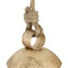 imageDeco 79 Rustic Metal Cowbell Decorative Bells 5quot 4quot 3quotH SilverGold