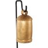 imageDeco 79 Rustic Metal Cowbell Decorative Bells 5quot 4quot 3quotH SilverGold
