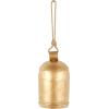 imageDeco 79 Rustic Metal Cowbell Decorative Bells 5quot 4quot 3quotH SilverGold