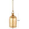 imageDeco 79 Rustic Metal Cowbell Decorative Bells 5quot 4quot 3quotH SilverGold