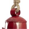 imageDeco 79 Rustic Metal Cowbell Decorative Bells 5quot 4quot 3quotH SilverRed