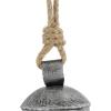 imageDeco 79 Rustic Metal Cowbell Decorative Bells 5quot 4quot 3quotH SilverSilver
