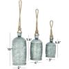 imageDeco 79 Rustic Metal Cowbell Decorative Bells 5quot 4quot 3quotH SilverSilver