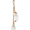 imageDeco 79 Rustic Metal Cowbell Decorative Bells 5quot 4quot 3quotH SilverWhite