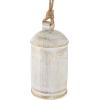 imageDeco 79 Rustic Metal Cowbell Decorative Bells 5quot 4quot 3quotH SilverWhite