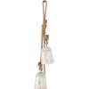imageDeco 79 Rustic Metal Cowbell Decorative Bells 5quot 4quot 3quotH SilverWhite