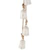 imageDeco 79 Rustic Metal Cowbell Decorative Bells 5quot 4quot 3quotH SilverWhite