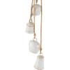 imageDeco 79 Rustic Metal Cowbell Decorative Bells 5quot 4quot 3quotH SilverWhite