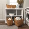 imageDeco 79 Seagrass Handmade Decorative and Functional Storage Basket Large Woven Basket Organizer with Ring Metal Handles Basket for Storage 21quot x 17quot x 19quot BrownBrown