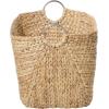 imageDeco 79 Seagrass Handmade Decorative and Functional Storage Basket Large Woven Basket Organizer with Ring Metal Handles Basket for Storage 21quot x 17quot x 19quot BrownBrown