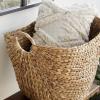 imageDeco 79 Seagrass Handmade Decorative and Functional Storage Basket Large Woven Basket Organizer with Ring Metal Handles Basket for Storage 21quot x 17quot x 19quot BrownBrown