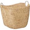 imageDeco 79 Seagrass Handmade Decorative and Functional Storage Basket Large Woven Basket Organizer with Ring Metal Handles Basket for Storage 21quot x 17quot x 19quot BrownBrown