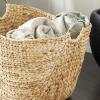 imageDeco 79 Seagrass Handmade Decorative and Functional Storage Basket Large Woven Basket Organizer with Ring Metal Handles Basket for Storage 21quot x 17quot x 19quot BrownBrown
