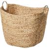imageDeco 79 Seagrass Handmade Decorative and Functional Storage Basket Large Woven Basket Organizer with Ring Metal Handles Basket for Storage 21quot x 17quot x 19quot BrownBrown