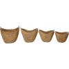 imageDeco 79 Seagrass Handmade Decorative and Functional Storage Basket Large Woven Basket Organizer with Ring Metal Handles Basket for Storage 21quot x 17quot x 19quot BrownBrown