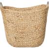 imageDeco 79 Seagrass Handmade Decorative and Functional Storage Basket Large Woven Basket Organizer with Ring Metal Handles Basket for Storage 21quot x 17quot x 19quot BrownBrown