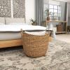 imageDeco 79 Seagrass Handmade Decorative and Functional Storage Basket Large Woven Basket Organizer with Ring Metal Handles Basket for Storage 21quot x 17quot x 19quot BrownBrown
