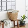 imageDeco 79 Seagrass Handmade Decorative and Functional Storage Basket Large Woven Basket Organizer with Ring Metal Handles Basket for Storage 21quot x 17quot x 19quot BrownBrown