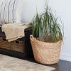 imageDeco 79 Seagrass Handmade Decorative and Functional Storage Basket Large Woven Basket Organizer with Ring Metal Handles Basket for Storage 21quot x 17quot x 19quot BrownBrown