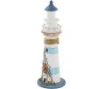 imageDeco 79 Wood Light House Decorative Sculpture Home Decor Statue with Netting Accent Figurine 7quot x 7quot x 16quot White6x6x16  Pack of 8
