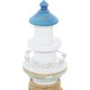 imageDeco 79 Wood Light House Decorative Sculpture Home Decor Statue with Netting Accent Figurine 7quot x 7quot x 16quot White6x6x16  Pack of 8