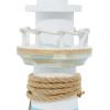 imageDeco 79 Wood Light House Decorative Sculpture Home Decor Statue with Netting Accent Figurine 7quot x 7quot x 16quot White6x6x16  Pack of 8