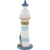 imageDeco 79 Wood Light House Decorative Sculpture Home Decor Statue with Netting Accent Figurine 7quot x 7quot x 16quot White6x6x16  Pack of 8