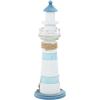imageDeco 79 Wood Light House Decorative Sculpture Home Decor Statue with Netting Accent Figurine 7quot x 7quot x 16quot White6x6x16  Pack of 8