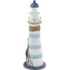 imageDeco 79 Wood Light House Decorative Sculpture Home Decor Statue with Netting Accent Figurine 7quot x 7quot x 16quot WhiteCONVENIENTLY SIZED