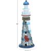 imageDeco 79 Wood Light House Decorative Sculpture Home Decor Statue with Netting Accent Figurine 7quot x 7quot x 16quot WhiteCONVENIENTLY SIZED