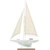 imageDeco 79 Wood Sail Boat Handmade Decorative Sculpture Home Decor Statues set of 2 Accent Figurines 17quot x 3quot x 25quot White14 x 2 x 22