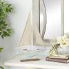 imageDeco 79 Wood Sail Boat Handmade Decorative Sculpture Home Decor Statues set of 2 Accent Figurines 17quot x 3quot x 25quot White14 x 2 x 22