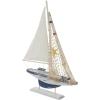 imageDeco 79 Wood Sail Boat Handmade Decorative Sculpture Home Decor Statues set of 2 Accent Figurines 17quot x 3quot x 25quot White20H  13W