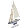 imageDeco 79 Wood Sail Boat Handmade Decorative Sculpture Home Decor Statues set of 2 Accent Figurines 17quot x 3quot x 25quot White20H  13W