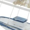 imageDeco 79 Wood Sail Boat Handmade Decorative Sculpture Home Decor Statues set of 2 Accent Figurines 17quot x 3quot x 25quot White20H  13W