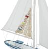 imageDeco 79 Wood Sail Boat Handmade Decorative Sculpture Home Decor Statues set of 2 Accent Figurines 17quot x 3quot x 25quot White20H  13W