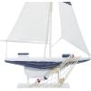imageDeco 79 Wood Sail Boat Handmade Decorative Sculpture Home Decor Statues set of 2 Accent Figurines 17quot x 3quot x 25quot White22H  13W