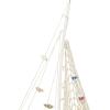 imageDeco 79 Wood Sail Boat Handmade Decorative Sculpture Home Decor Statues set of 2 Accent Figurines 17quot x 3quot x 25quot White22H  13W