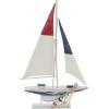 imageDeco 79 Wood Sail Boat Handmade Decorative Sculpture Home Decor Statues set of 2 Accent Figurines 17quot x 3quot x 25quot White22H  13W