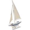 imageDeco 79 Wood Sail Boat Handmade Decorative Sculpture Home Decor Statues set of 2 Accent Figurines 17quot x 3quot x 25quot White22H  13W