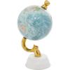 imageDeco 79 Aluminum Metal Globe with Marble Base 6quot x 6quot x 11quot GoldBlue
