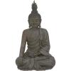 imageDeco 79 Polystone Buddha Decorative Sculpture Meditating Home Decor Statue with Engraved Carvings and Relief Detailing Accent Figurine 9quot x 6quot x 17quot Brown24 x 20 x 42