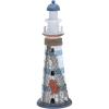 imageDeco 79 Wood Light House Decorative Sculpture Home Decor Statue with Netting Accent Figurine 7quot x 7quot x 16quot WhiteCONVENIENTLY SIZED