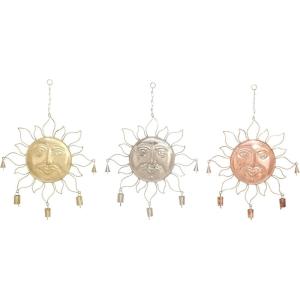 imageDeco 79 Metal Butterfly Windchime with Beads and Cone Bells 15quot x 1quot x 36quot Brass15W  17H