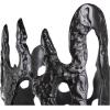 imageDeco 79 Aluminum Metal Decorative Vase Drip Centerpiece Vase with Melting Designed Body Vase for Home Decoration 10quot x 9quot x 31quot SilverBlack